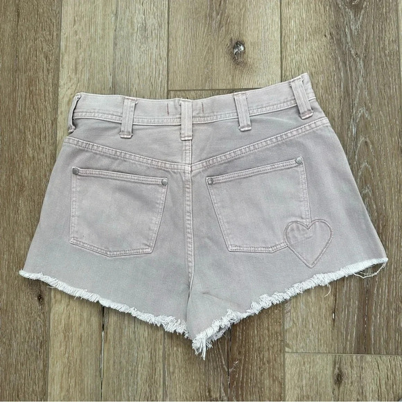 Madewell x Where I was from Light Pink Denim Cutoff Mid-Rise Shorts Size 27 GUC - Picture 8 of 8